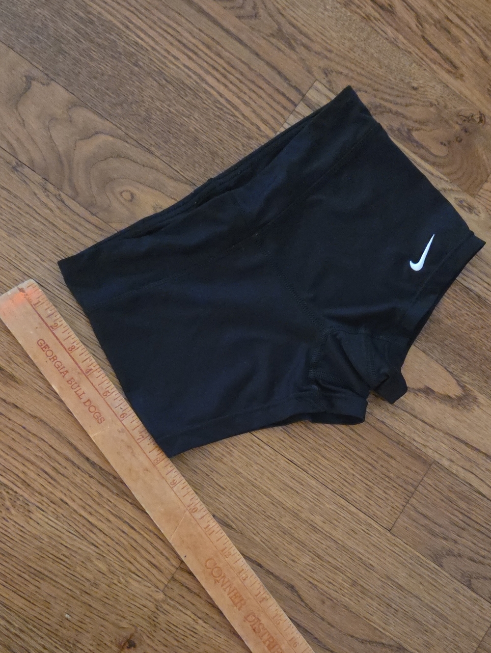 Nike Black Women’s Performance Bike Shorts with White Swoosh